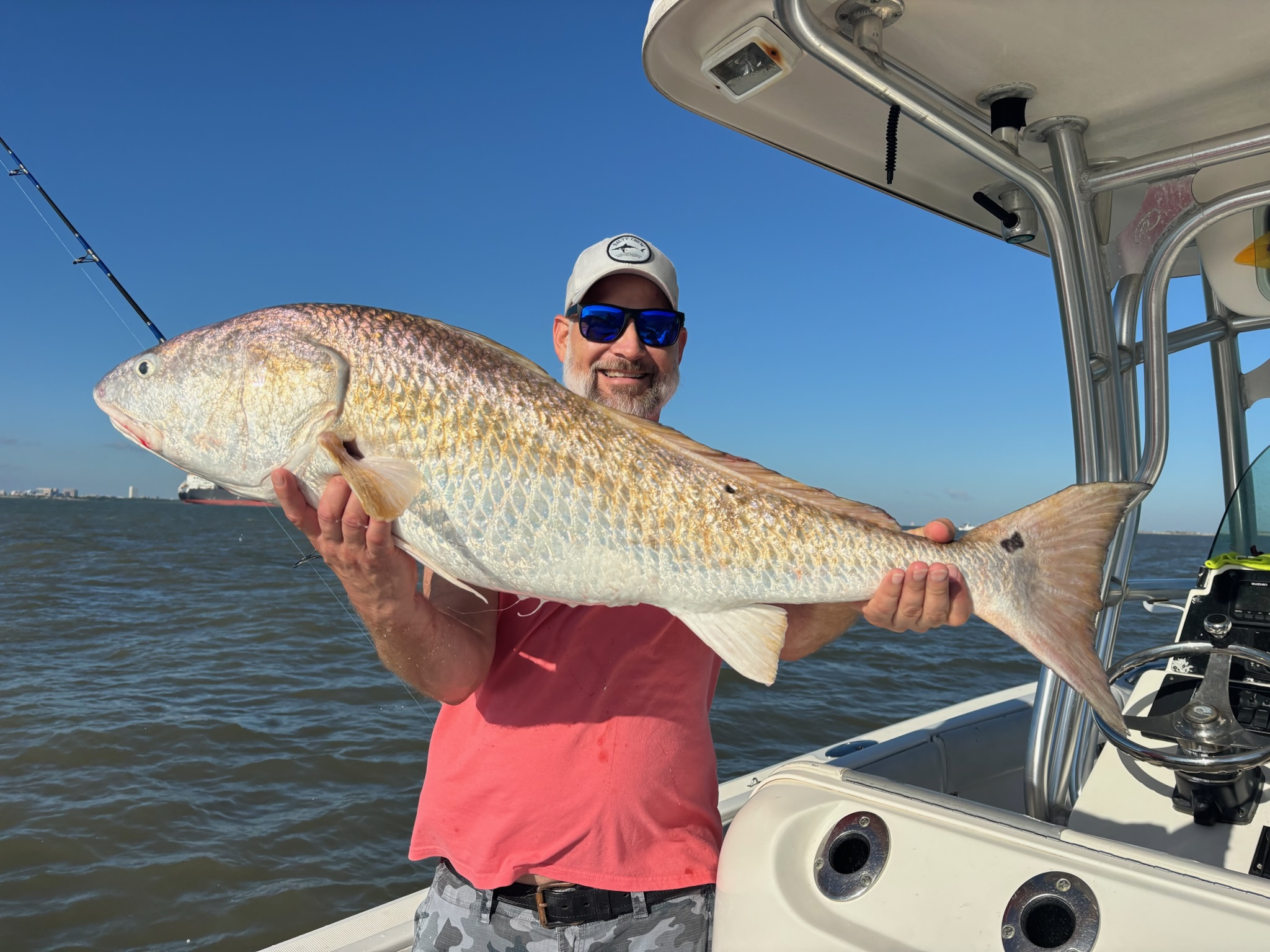Angler with catch on the boat