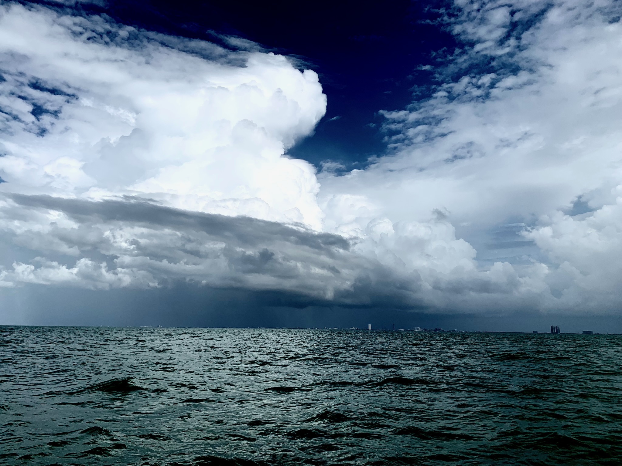 The boat on Gulf waters